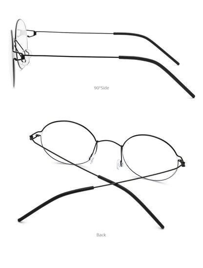 CINILY 98607 round titanium alloy glasses frame additional product view
