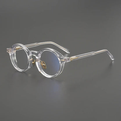 Retro Round Acetate Glasses Frames side view