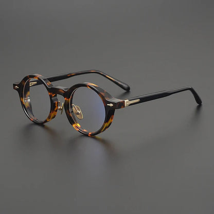 Retro Round Acetate Glasses Frames frame detail