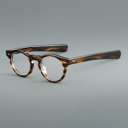 Vintage Round Acetate Glasses Frames lens detail