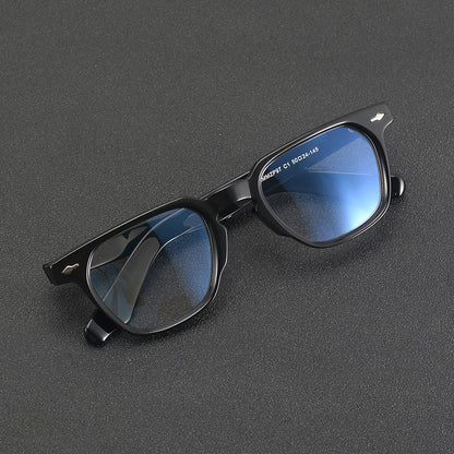 Retro Rectangular Acetate Glasses Frames side view