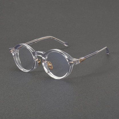 Retro Round Acetate Glasses Frames front view