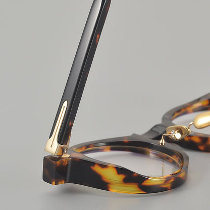 Retro Round Acetate Glasses Frames lens detail