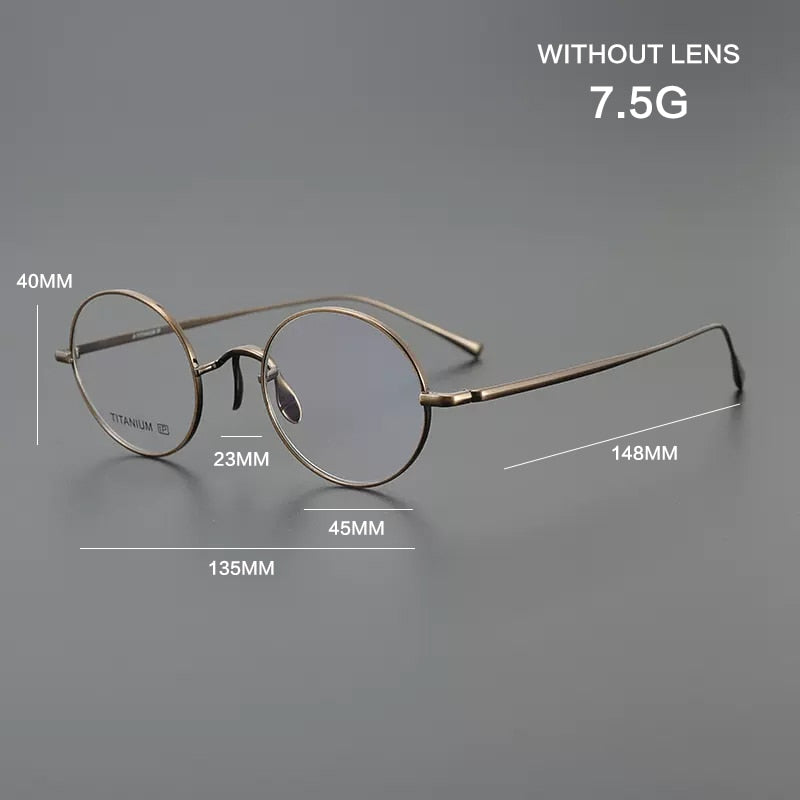 Vintage Round Titanium Glasses Frames