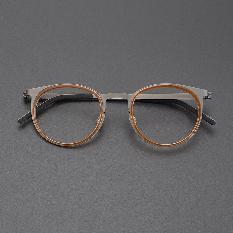 Vintage Round Titanium Glasses Frames