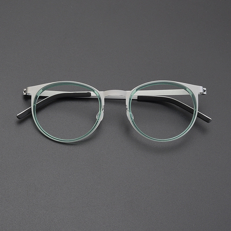 Vintage Round Titanium Glasses Frames