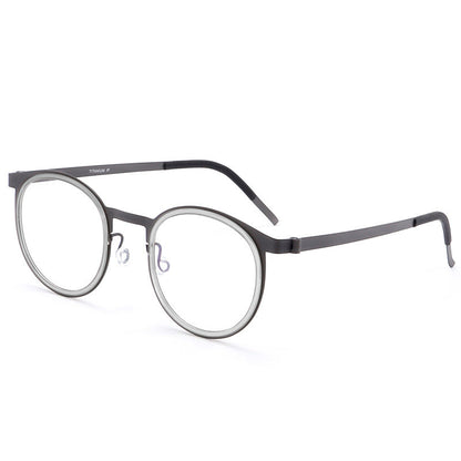 Vintage Round Titanium Glasses Frames additional product view