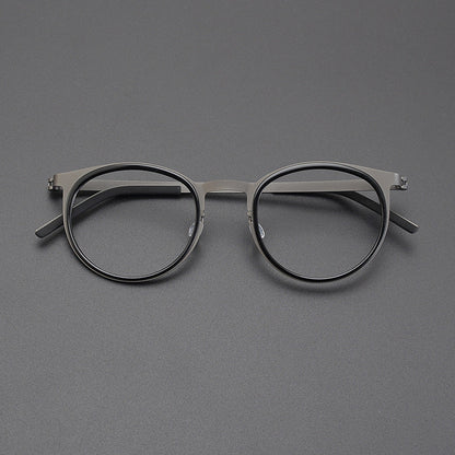 Vintage Round Titanium Glasses Frames