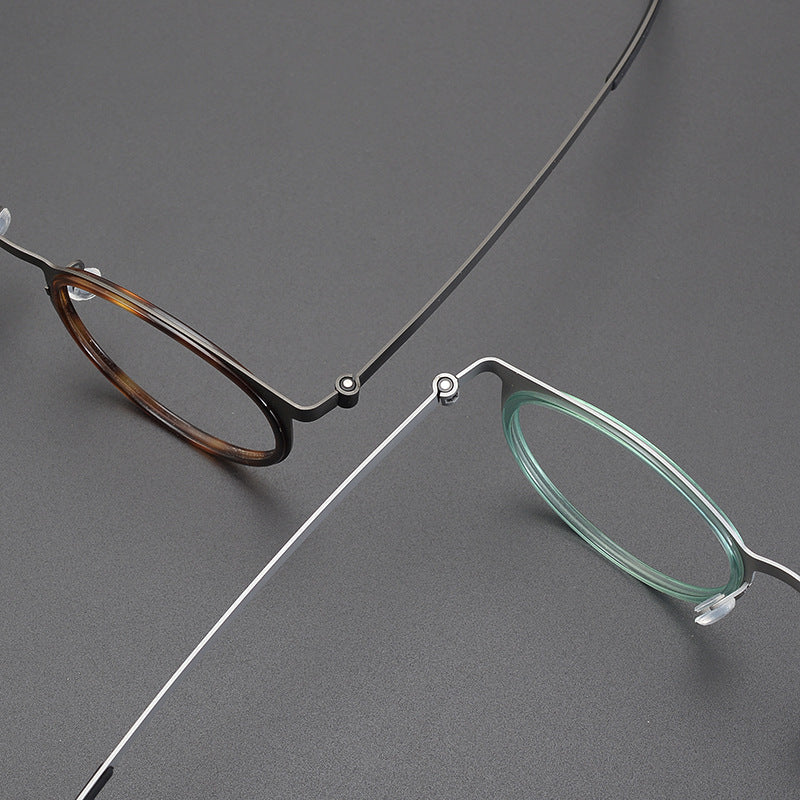 Vintage Round Titanium Glasses Frames