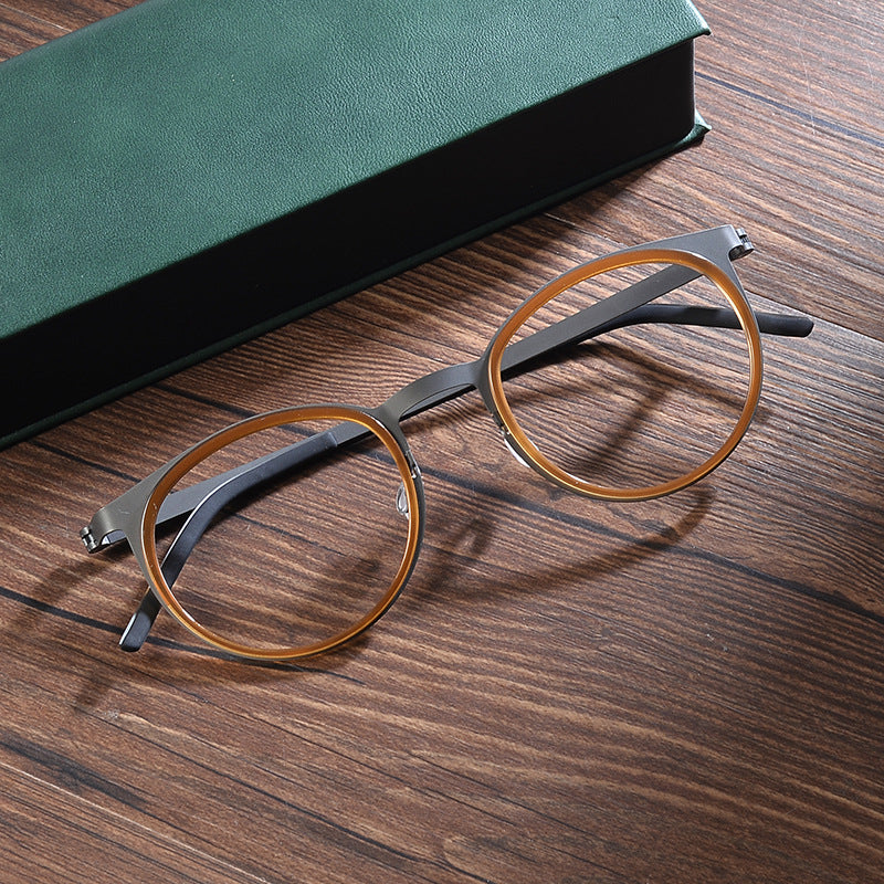 Vintage Round Titanium Glasses Frames additional product view