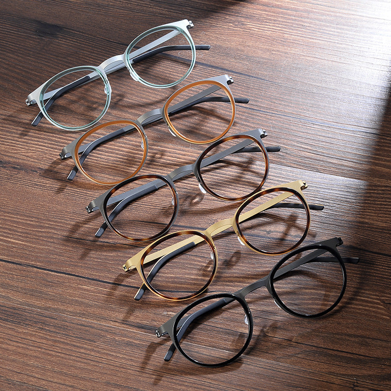 Vintage Round Titanium Glasses Frames