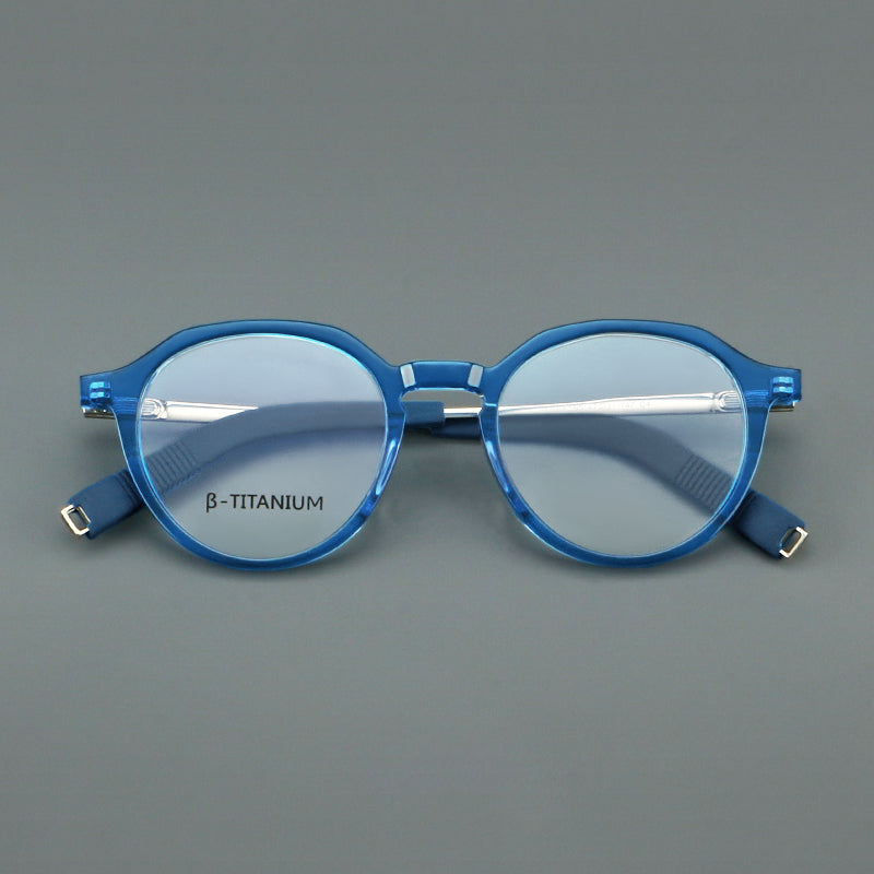 Retro Round Titanium Alloy Glasses Frames