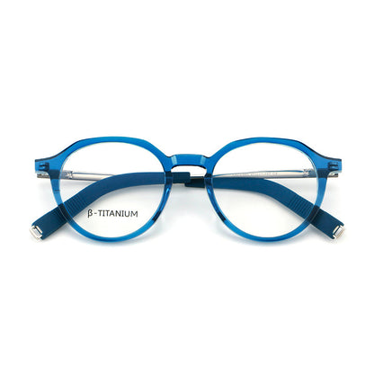 Retro Round Titanium Alloy Glasses Frames additional product view