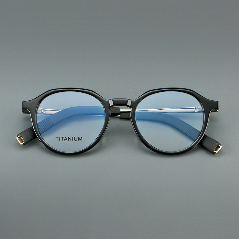 Retro Round Titanium Alloy Glasses Frames