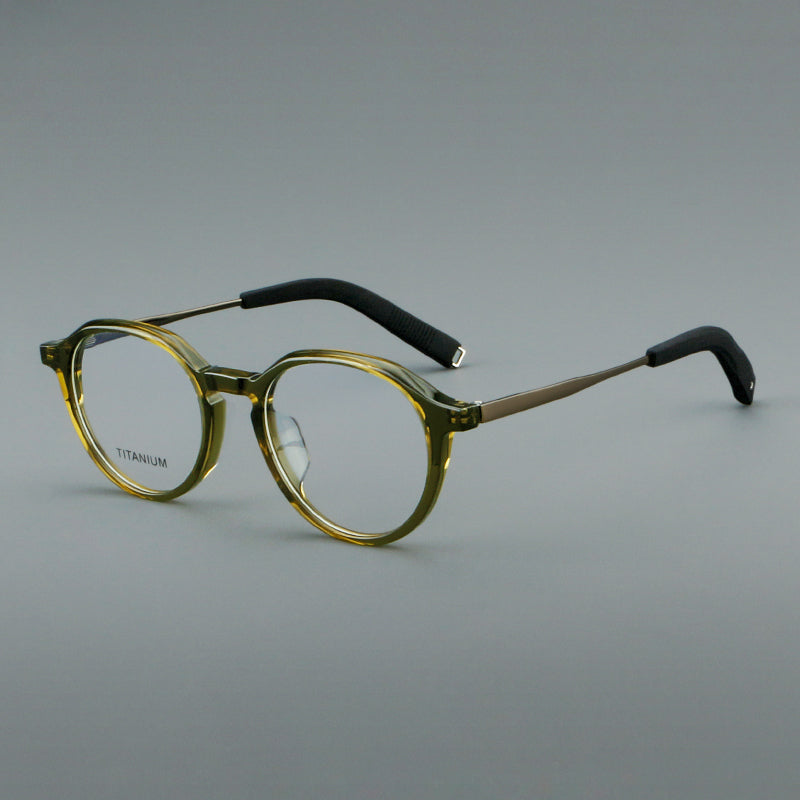 Retro Round Titanium Alloy Glasses Frames