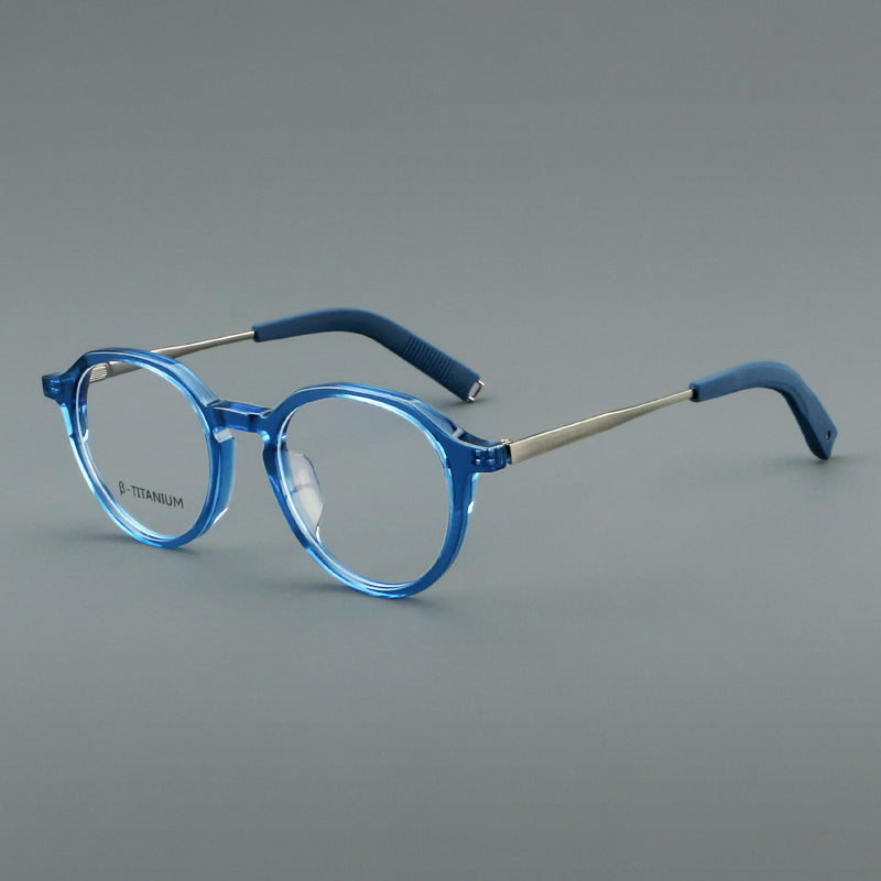 Retro Round Titanium Alloy Glasses Frames