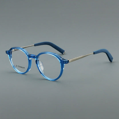 Retro Round Titanium Alloy Glasses Frames additional product view