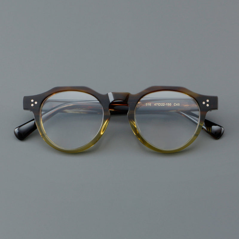 Retro Round Acetate Glasses Frames