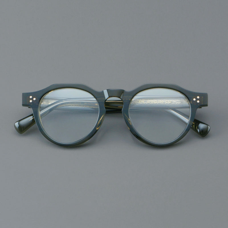 Retro Round Acetate Glasses Frames frame detail