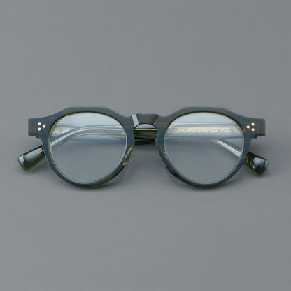 Retro Round Acetate Glasses Frames frame detail