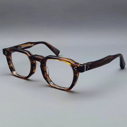 Classic Square Acetate Glasses Frames lens detail