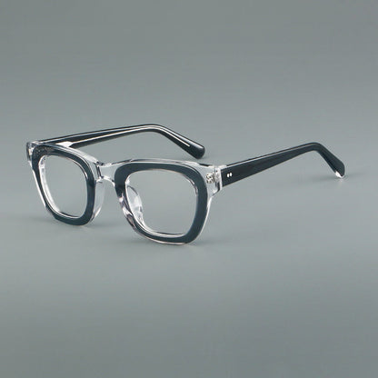 Classic Square Acetate Glasses Frames lens detail