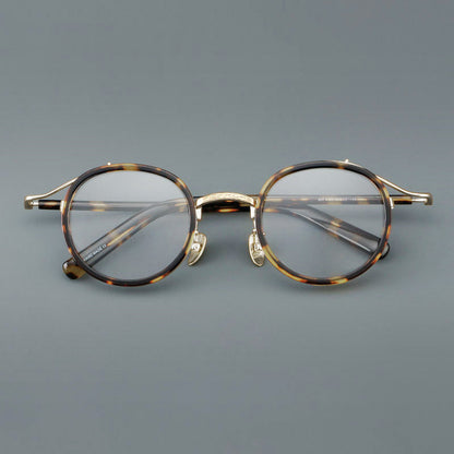 Retro Round Acetate Glasses Frames side view