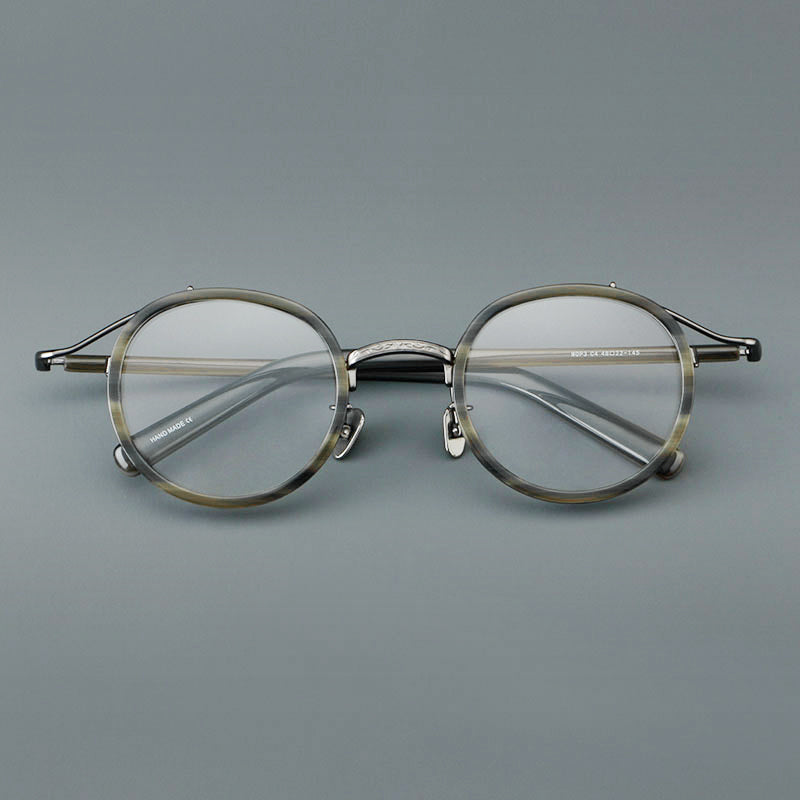 Retro Round Acetate Glasses Frames additional product view