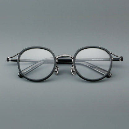 Retro Round Acetate Glasses Frames additional product view