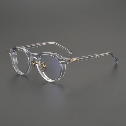 Retro Round Acetate Glasses Frames side view