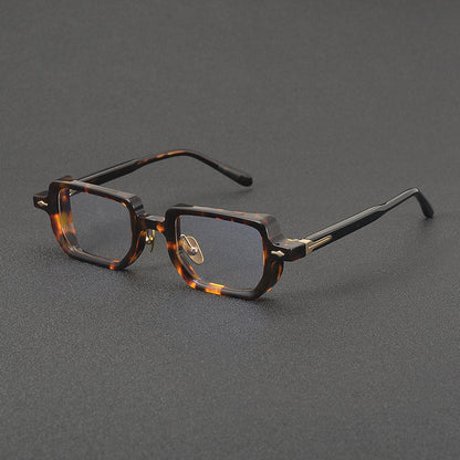 Retro Rectangular Acetate Glasses Frames front view