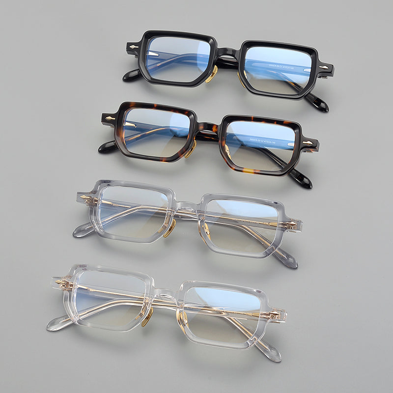Retro Rectangular Acetate Glasses Frames