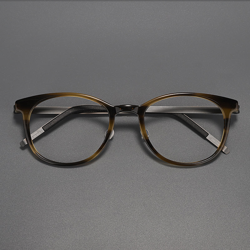Round Glasses Frames - Brown Gradient