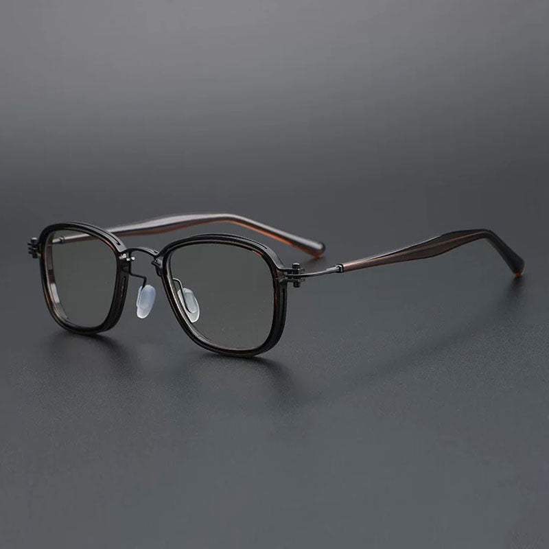 Retro Steampunk Glasses Frames - Brown