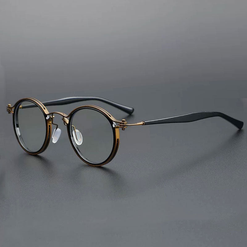 Retro Steampunk Glasses Frames - Bronze
