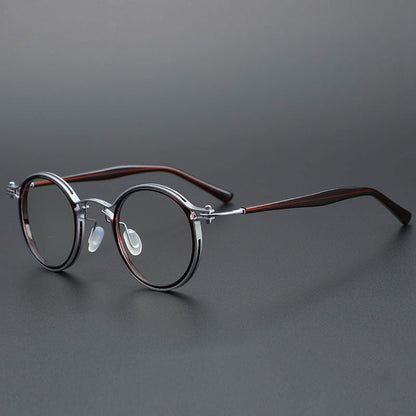 Retro Steampunk Glasses Frames temple detail