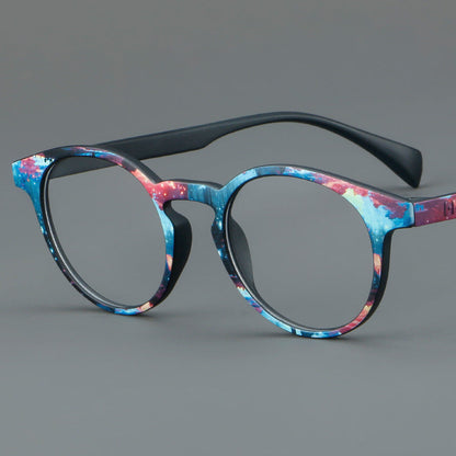 Painted Cat-Eye Glasses Frames front view