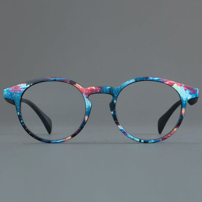 Painted Cat-Eye Glasses Frames lens detail