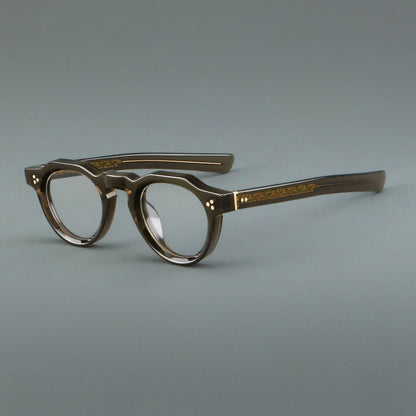 Vintage Geometric Acetate Glasses Frames frame detail