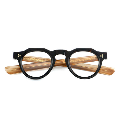 Vintage Geometric Acetate Glasses Frames lens detail