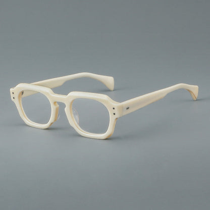 Retro Square Acetate Glasses Frames temple detail