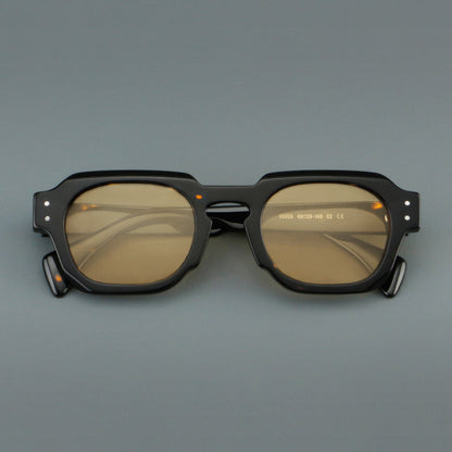 Vintage Square Acetate Glasses Frames lens detail