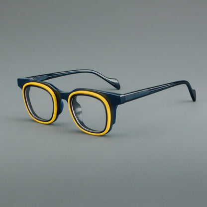 Retro Square Acetate Glasses Frames side view