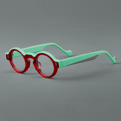 Retro Oval Acetate Glasses Frames temple detail