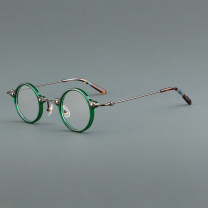 Small Round Acetate Glasses Frames temple detail