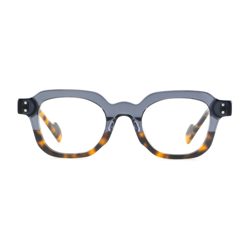 Retro Square Acetate Glasses Frames front view