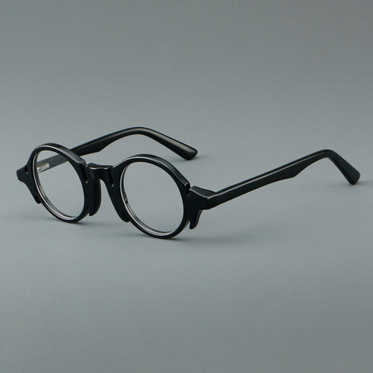 Retro Acetate Wood-Grain Effect Glasses Frames