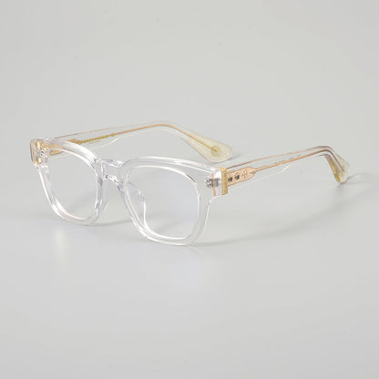 Rectangular Acetate and Titanium Glasses Frames additional product view