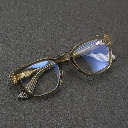 Rectangular Acetate and Titanium Glasses Frames front view
