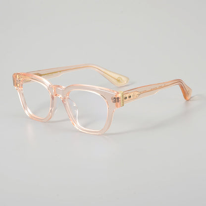 Rectangular Acetate and Titanium Glasses Frames additional product view